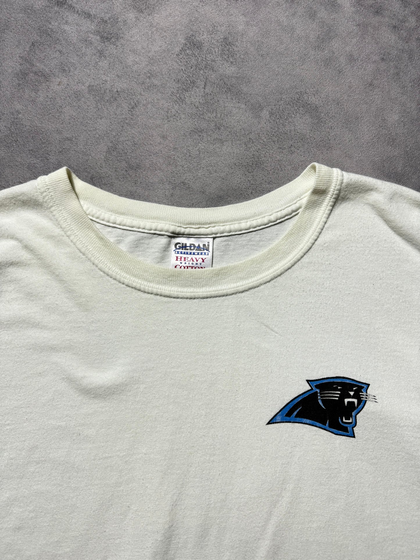 00’s Carolina Panthers Vintage White Absolut Vodka Rip NFL Parking Lot NFL Tee (XXL)