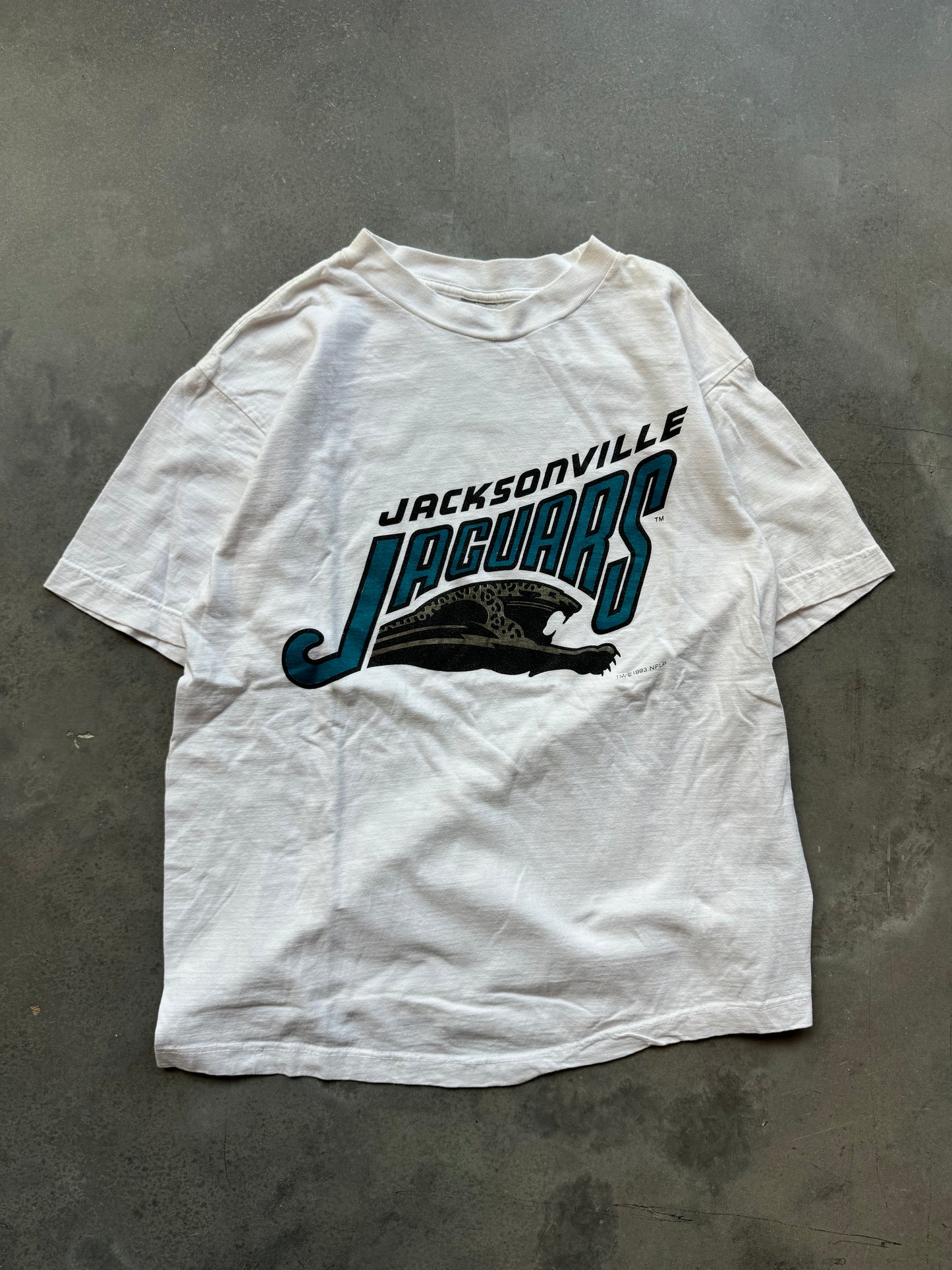 1993 Jacksonville Jaguars Vintage Banned Logo NFL Tee (Large)