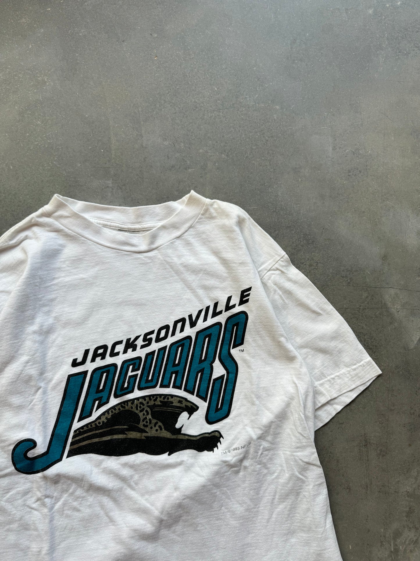 1993 Jacksonville Jaguars Vintage Banned Logo NFL Tee (Large)