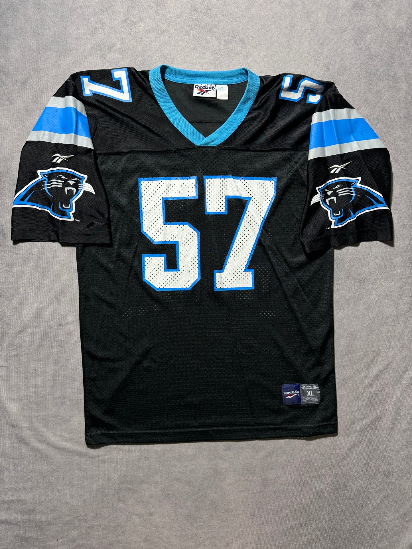1996 Carolina Panthers Lamar Lathon Vintage Black Reebok NFL Jersey (XL)