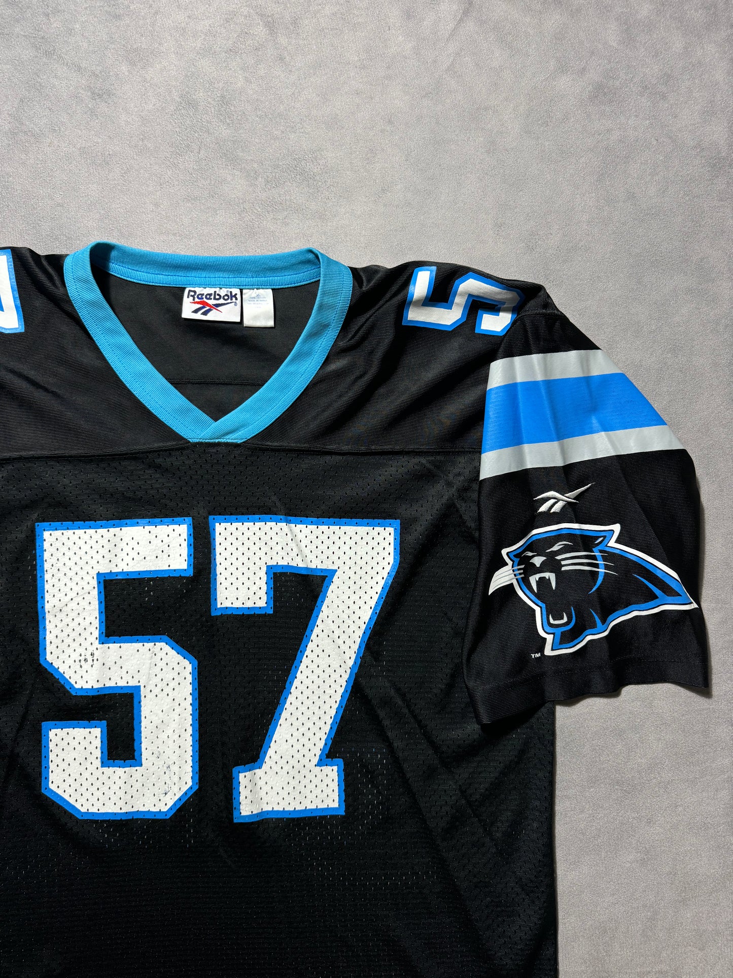 1996 Carolina Panthers Lamar Lathon Vintage Black Reebok NFL Jersey (XL)