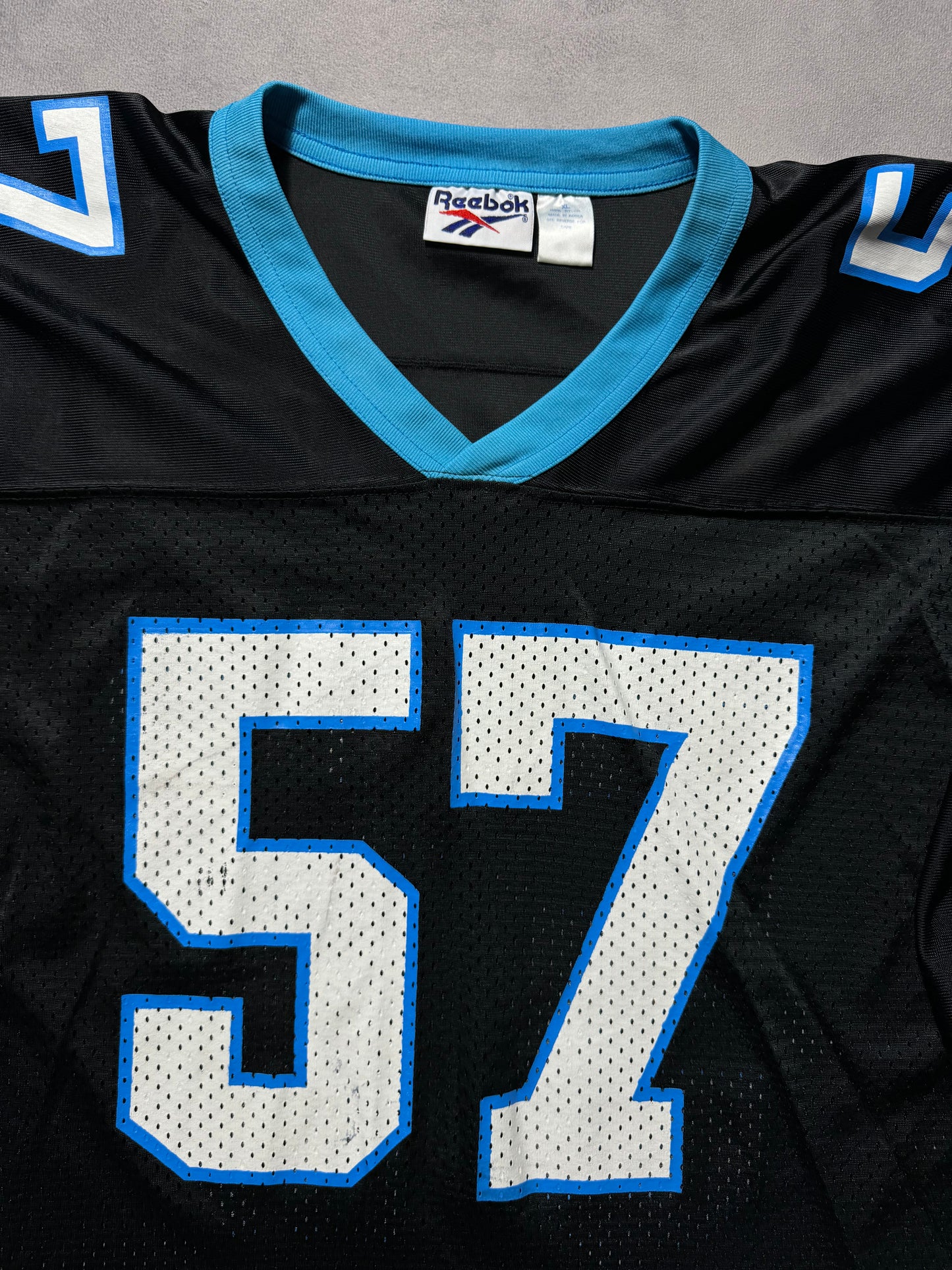 1996 Carolina Panthers Lamar Lathon Vintage Black Reebok NFL Jersey (XL)