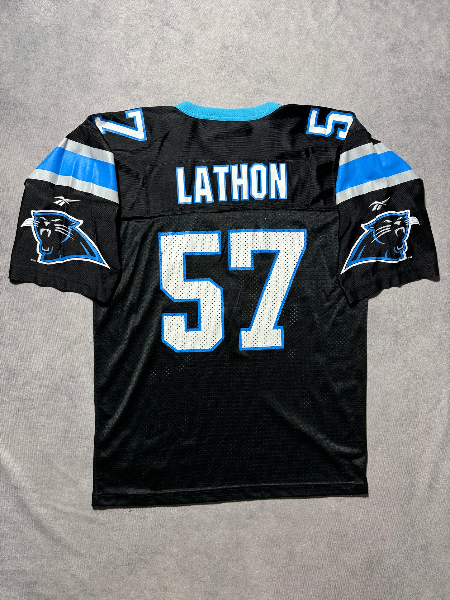 1996 Carolina Panthers Lamar Lathon Vintage Black Reebok NFL Jersey (XL)