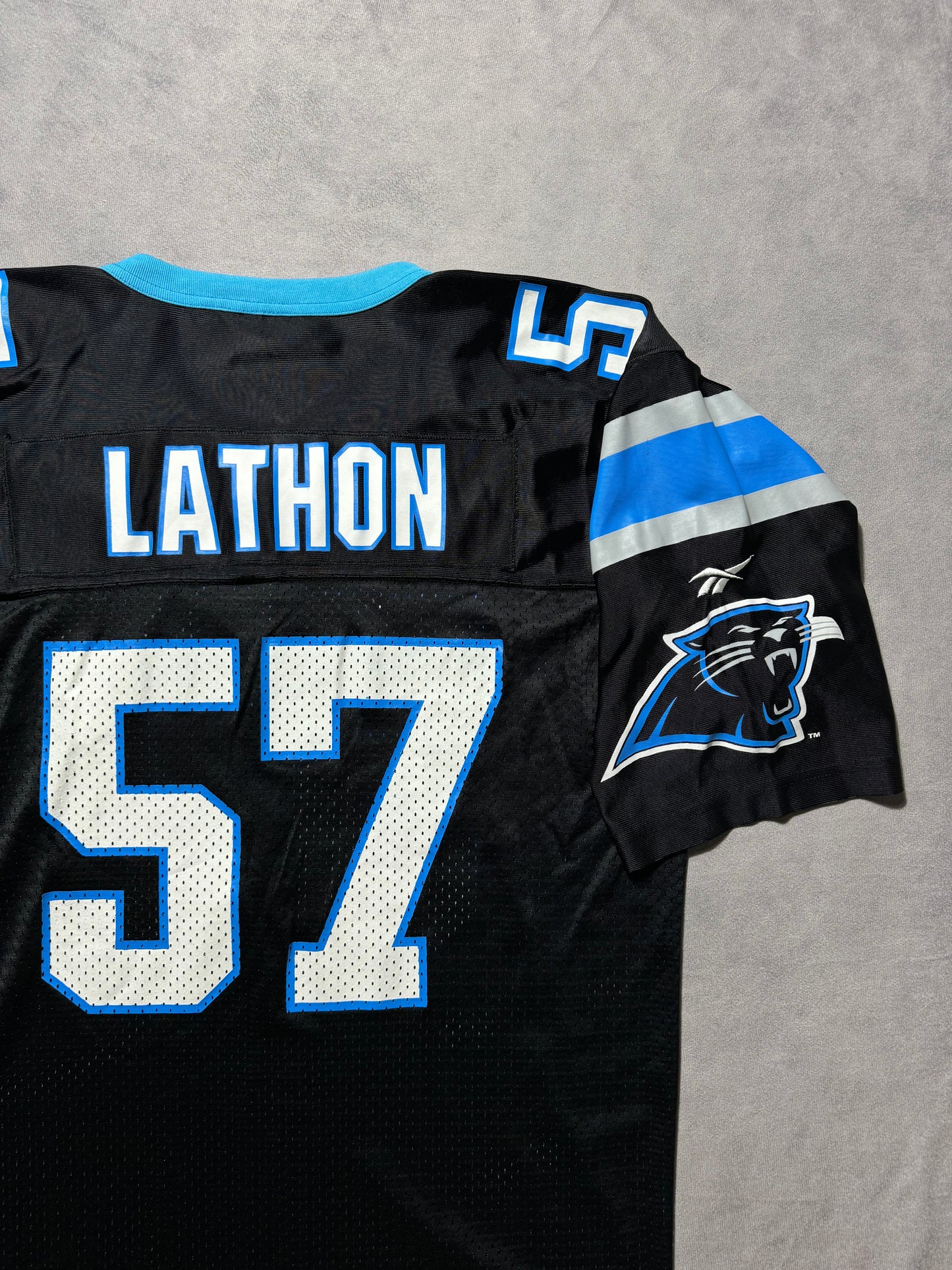 1996 Carolina Panthers Lamar Lathon Vintage Black Reebok NFL Jersey (XL)