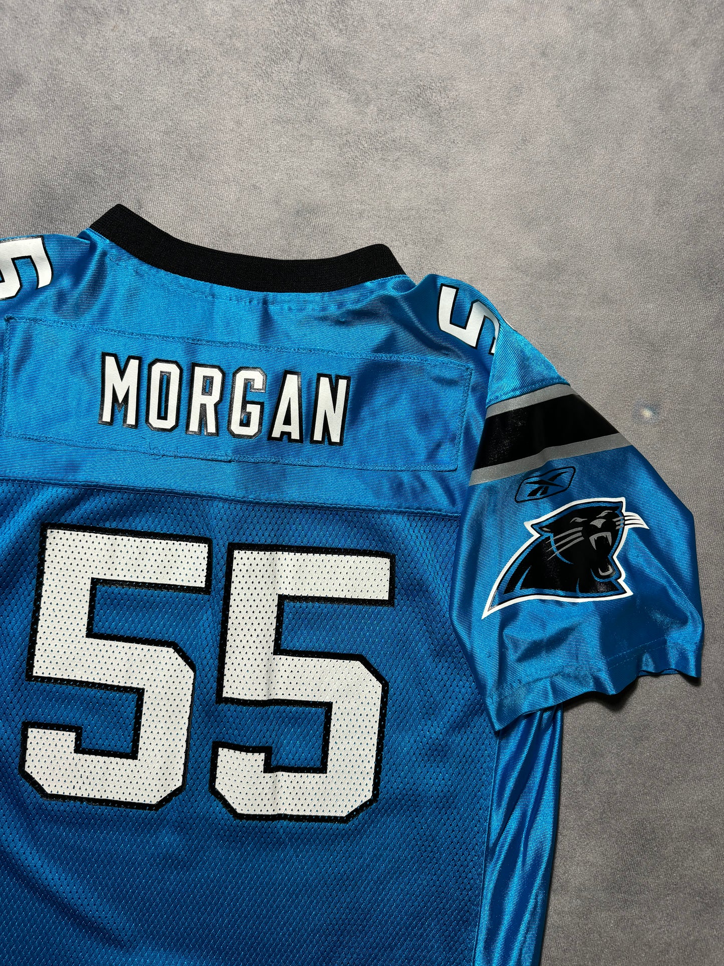00’s Carolina Panthers Dan Morgan Vintage Alternate Blue Reebok NFL Jersey (Youth XL)