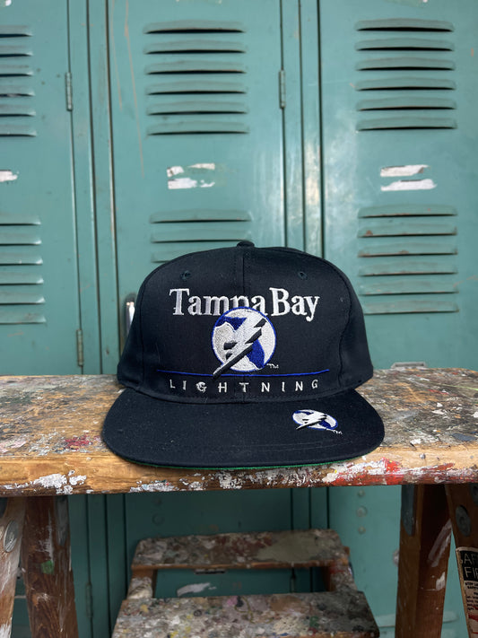 90’s Tampa Bay Lightning Vintage NHL Hockey Snapback Hat - Deadstock (OSFA)