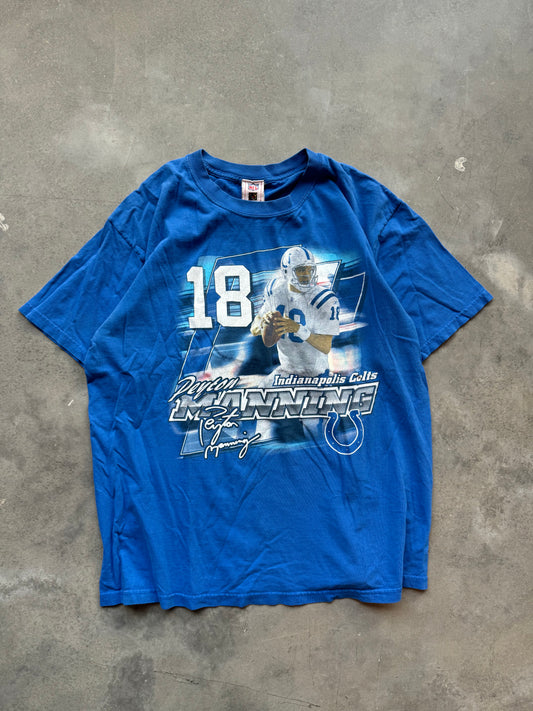 00’s Indianapolis Colts Peyton Manning Vintage NFL Player Tee (Large)