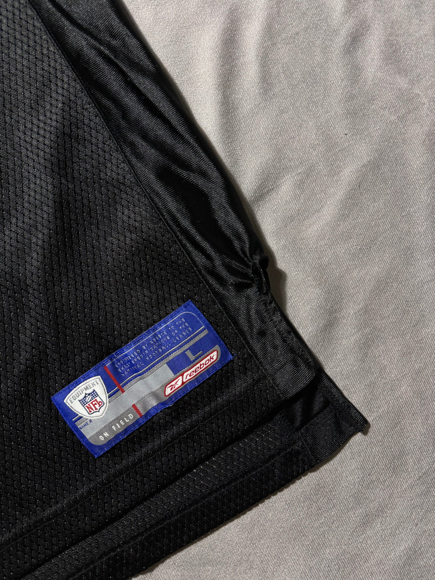 2002 Carolina Panthers Julius Peppers Vintage Black Reebok Rare Font Rookie Season NFL Jersey (Large)