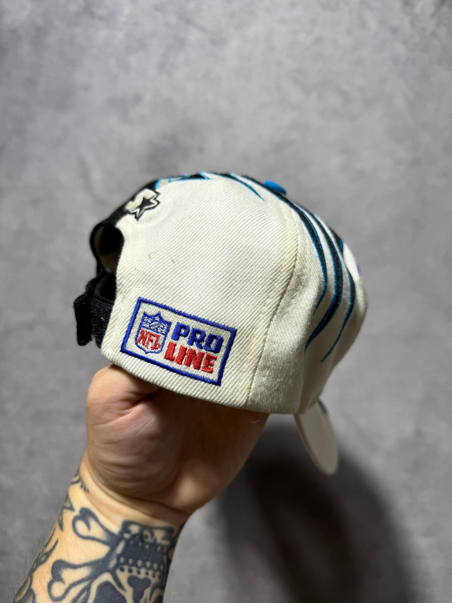 90’s Carolina Panthers Vintage Starter Shockwave NFL Velcro Back Hat (OSFA)