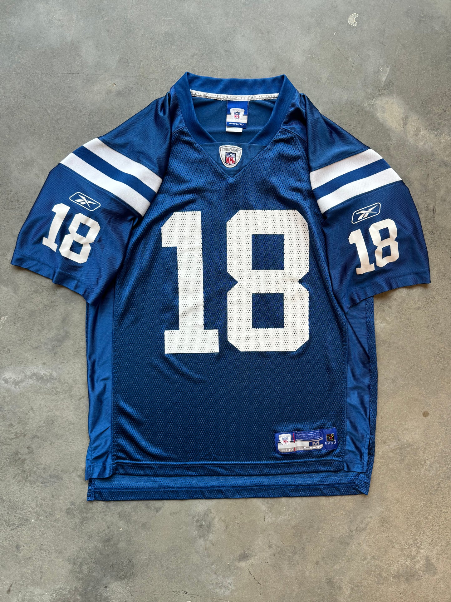 00’s Indianapolis Colts Peyton Manning Vintage Blue Reebok NFL Jersey (Medium)