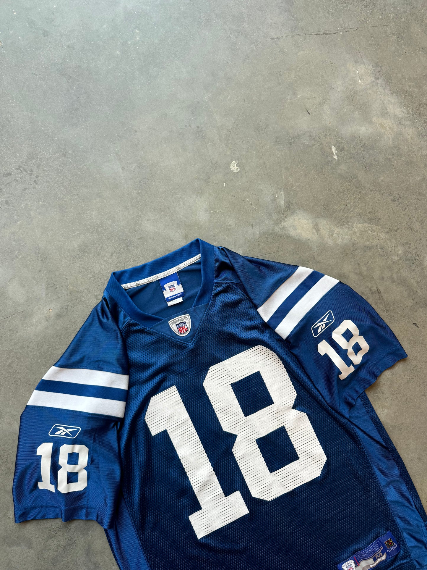 00’s Indianapolis Colts Peyton Manning Vintage Blue Reebok NFL Jersey (Medium)