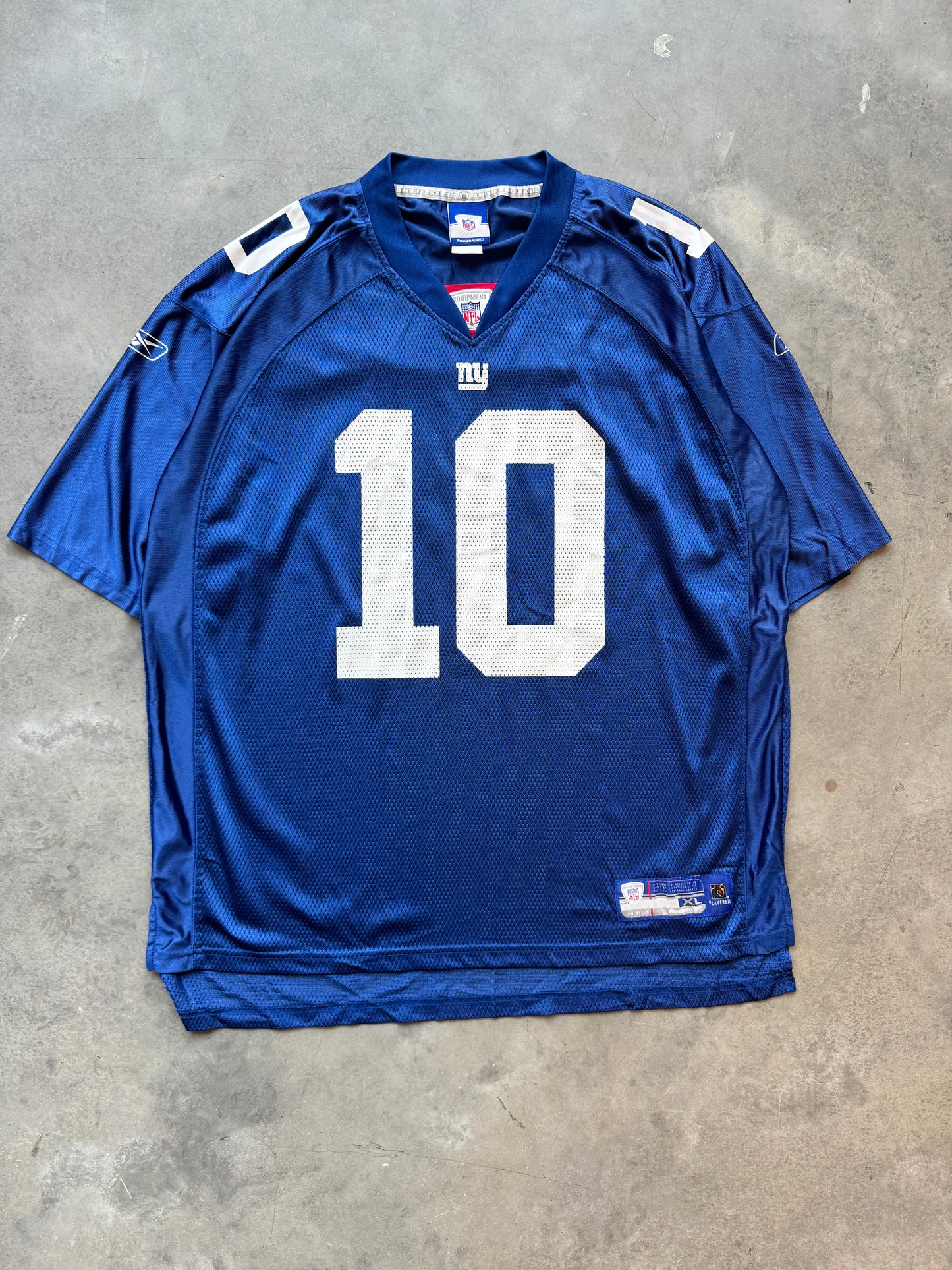 00's New York Giants Eli Manning Vintage Blue Reebok NFL Jersey