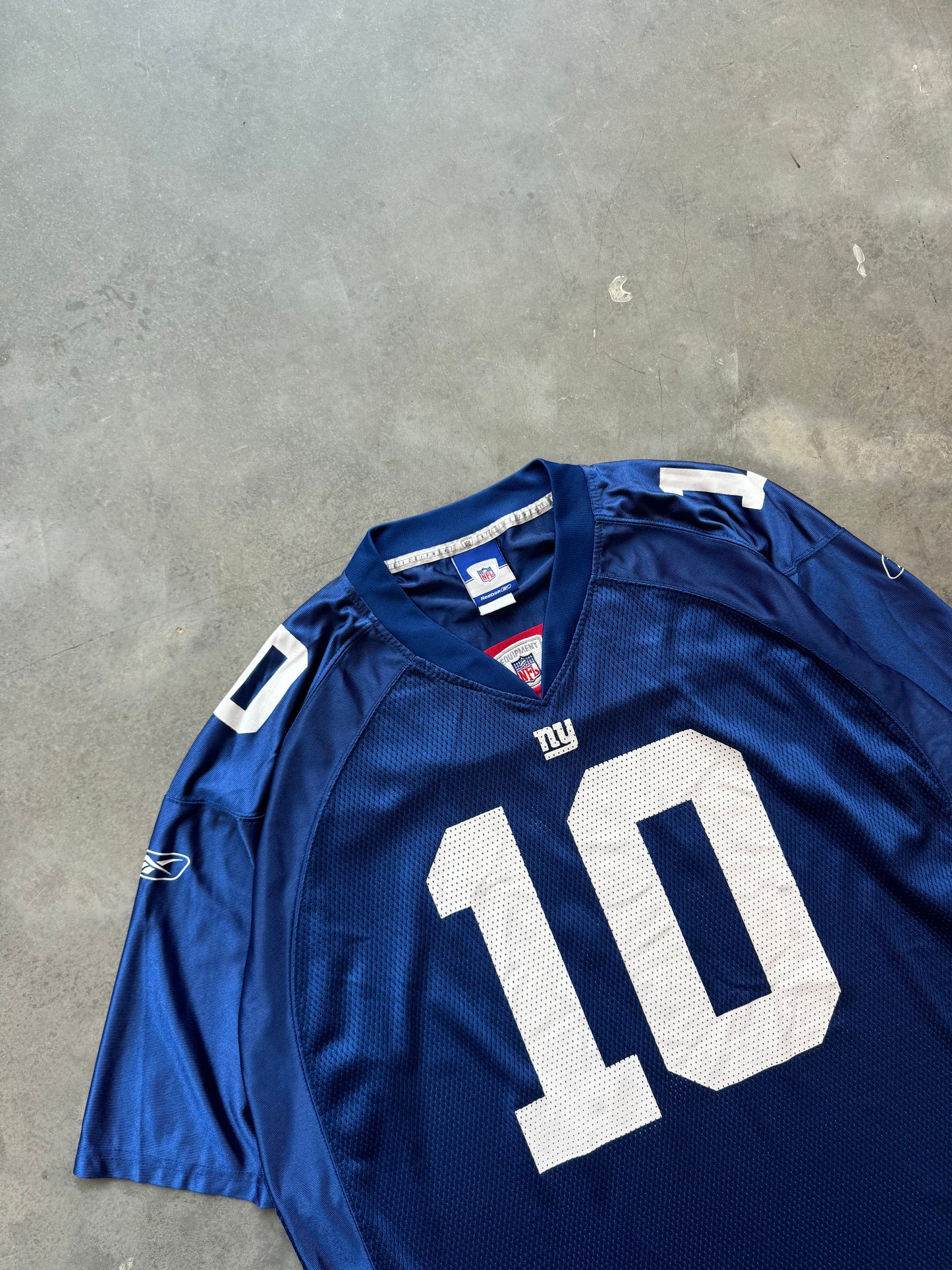 00’s New York Giants Eli Manning Vintage Blue Reebok NFL Jersey (XXL)