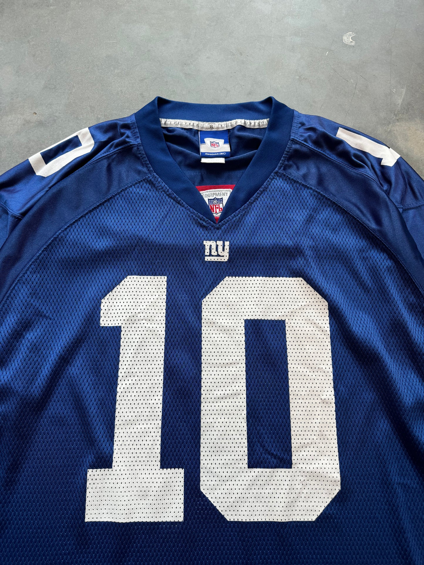 00’s New York Giants Eli Manning Vintage Blue Reebok NFL Jersey (XXL)