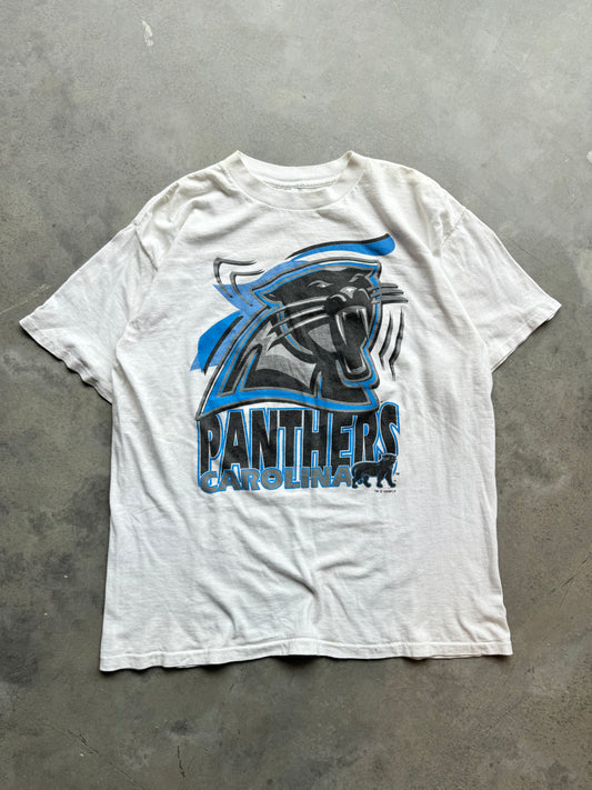 1993 Carolina Panthers Vintage Salem Sportswear Alternate Full Cat Big Sketch Logo NFL Tee (XL)