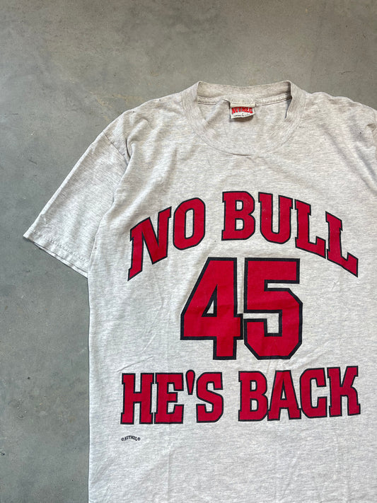 1995 Michael Jordan “He’s Back” #45 Vintage Nutmeg Mills NBA Tee (Medium)