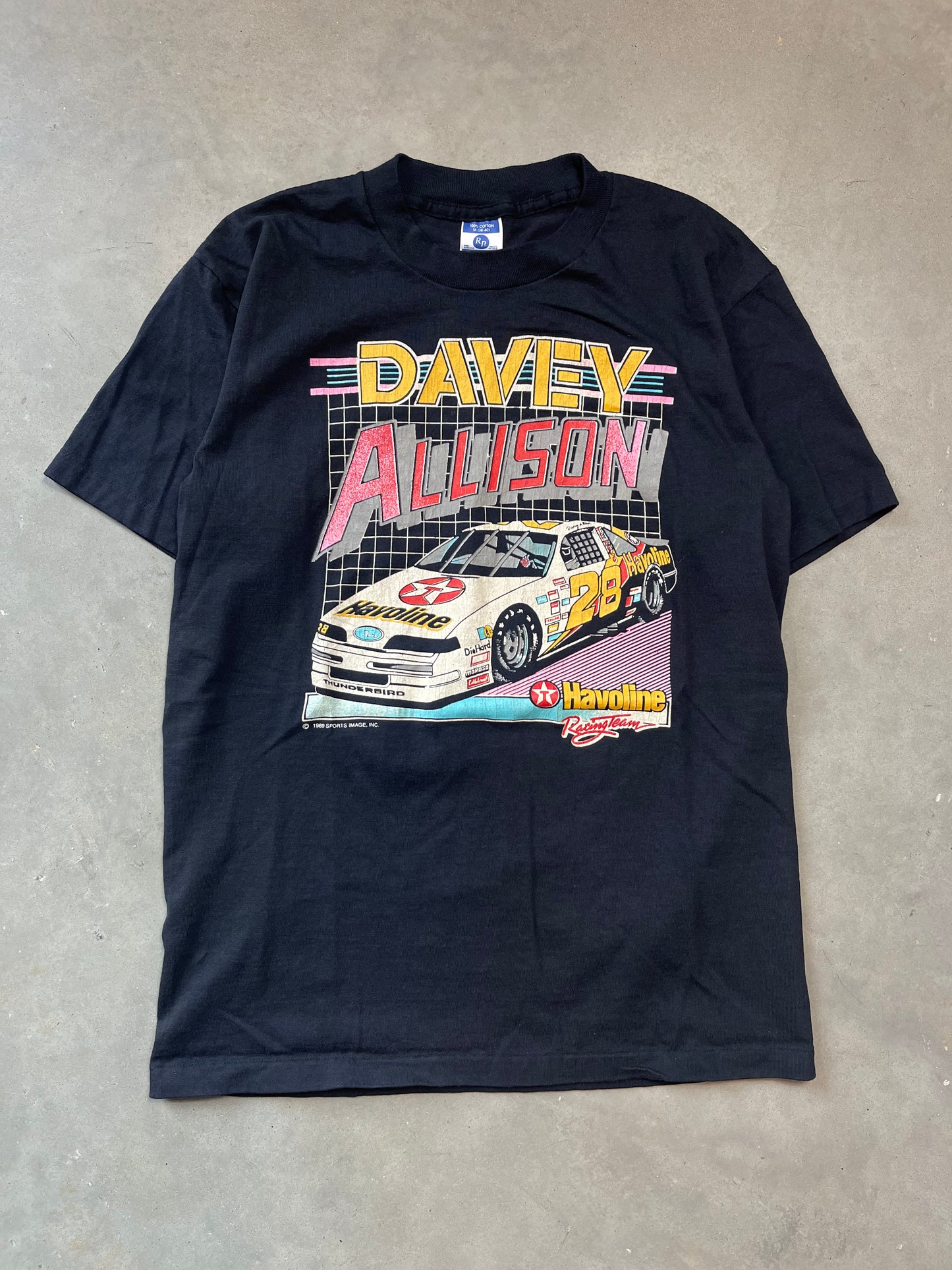 1989 Davey Allison Vintage Havoline Racing NASCAR Tee (Medium)