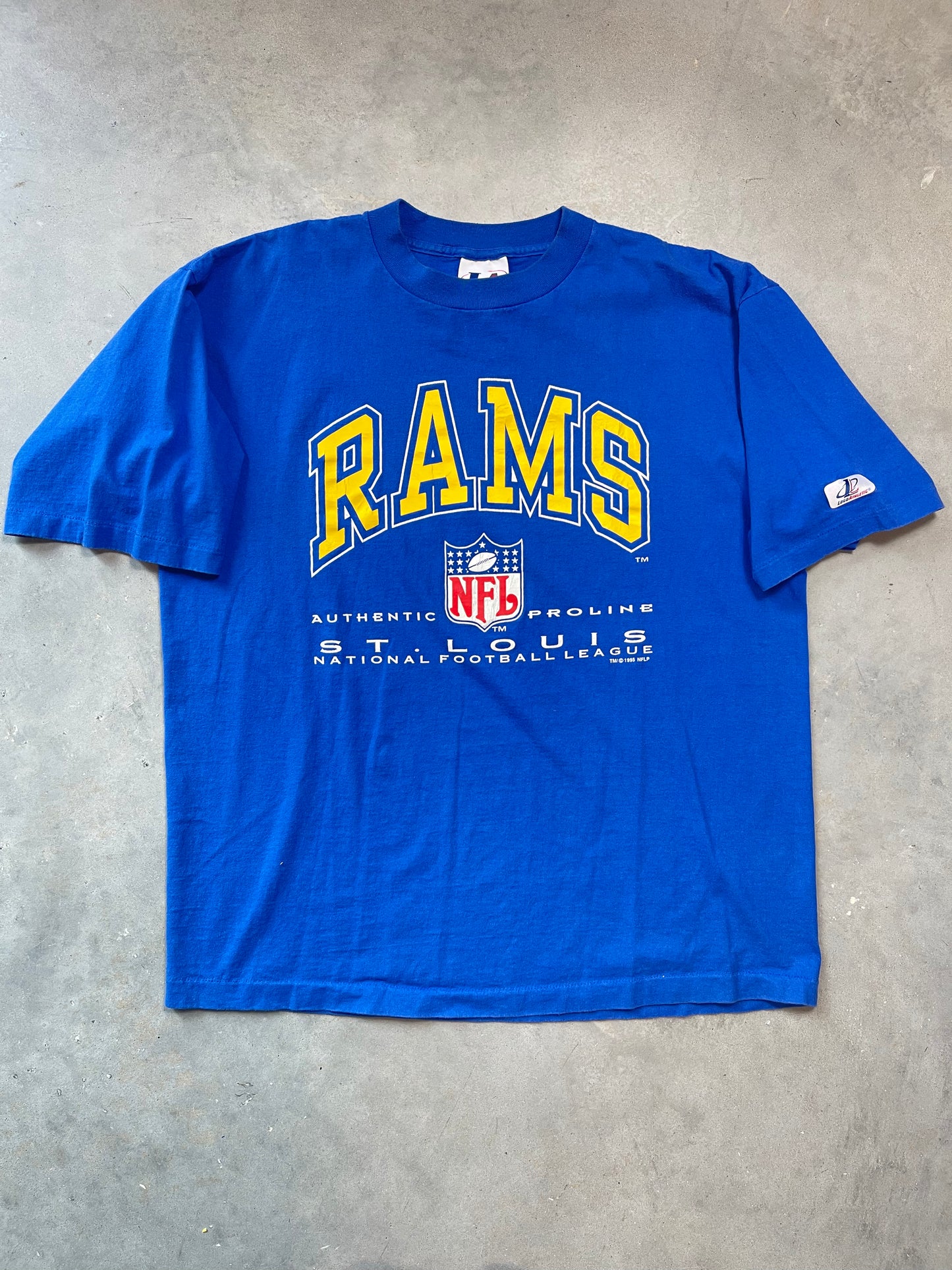 1995 St. Louis Rams Vintage Logo Athletic Prol Line NFL Tee (XL)