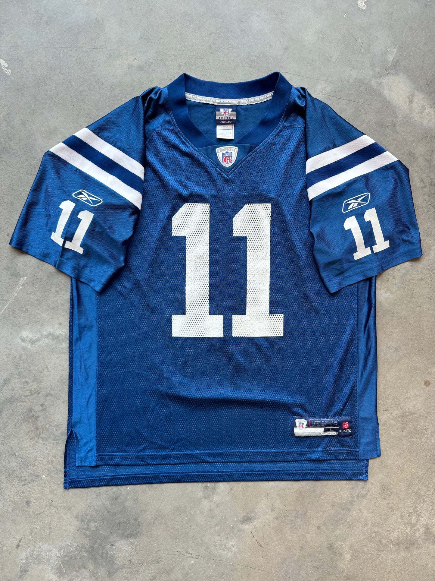 00’s Indianapolis Colts Anthony Gonzalez Vintage Blue Reebok NFL Jersey (Large)