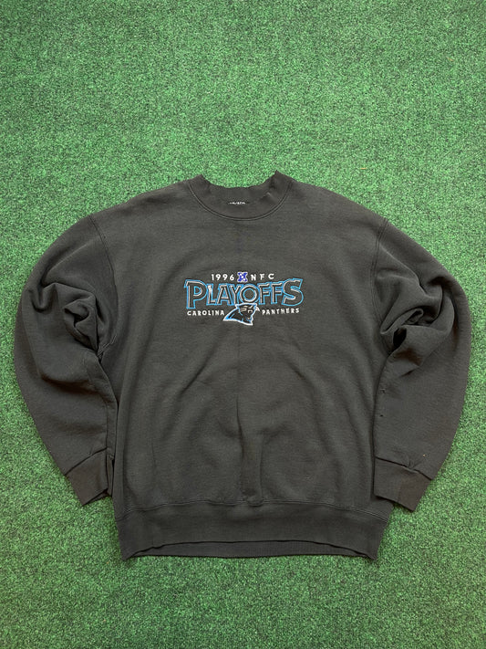 1996 Carolina Panthers NFC Playoffs Vintage NFL Crewneck (XL)