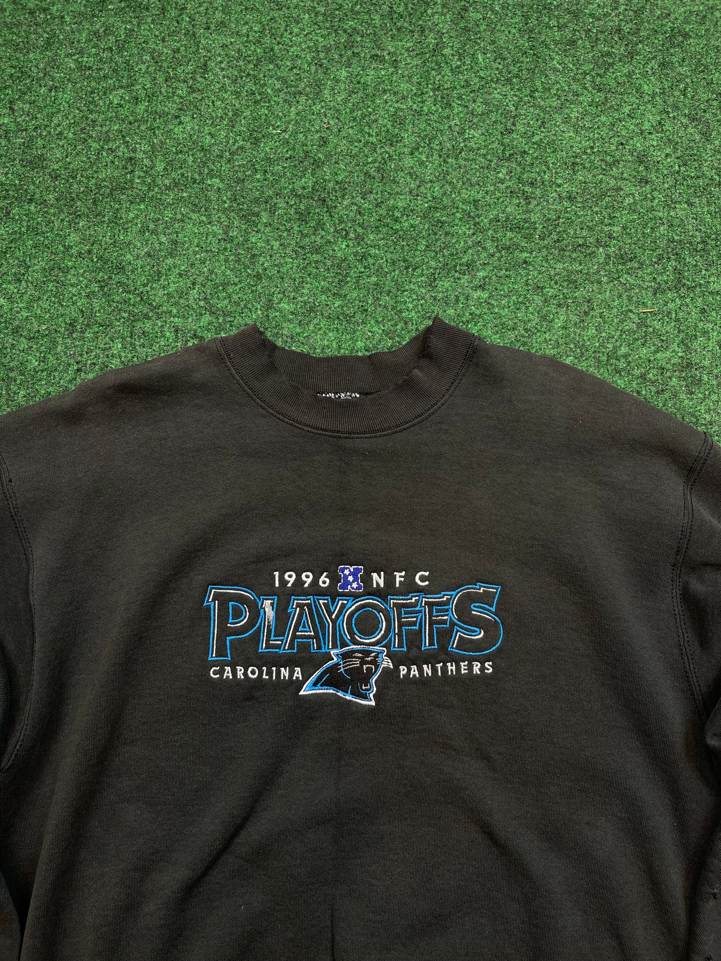 1996 Carolina Panthers NFC Playoffs Vintage NFL Crewneck (XL)