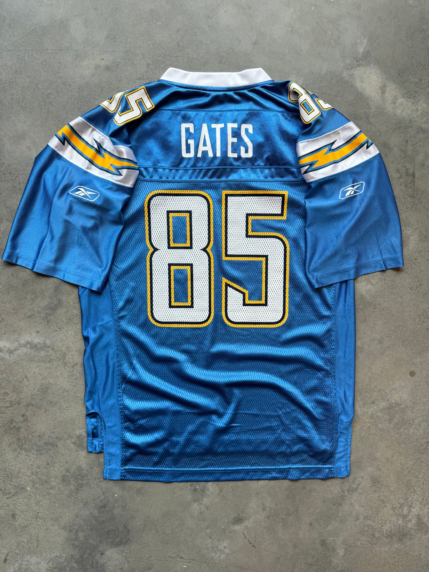 00’s San Diego Chargers Antonio Gates Vintage Powder Blue Reebok NFL Jersey (Medium)