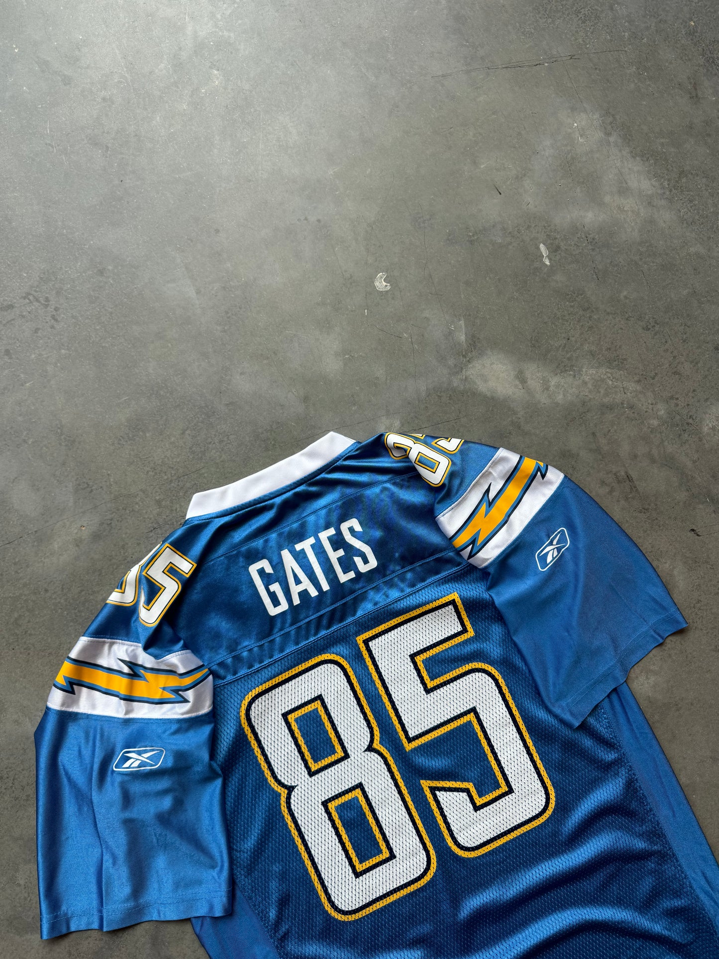 00’s San Diego Chargers Antonio Gates Vintage Powder Blue Reebok NFL Jersey (Medium)