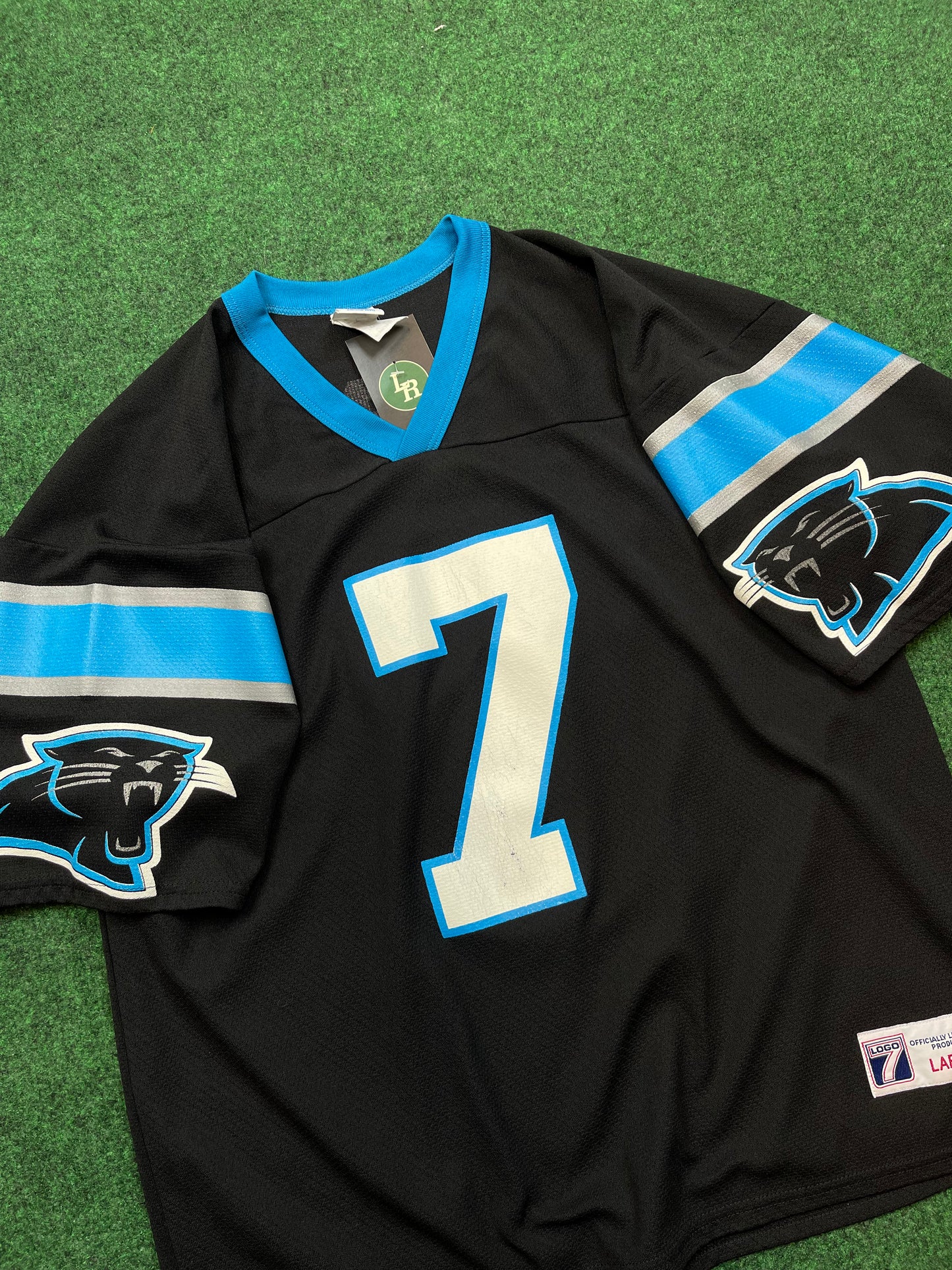 90’s Carolina Panthers Steve Beuerlein Vintage NFL Jersey (Large)