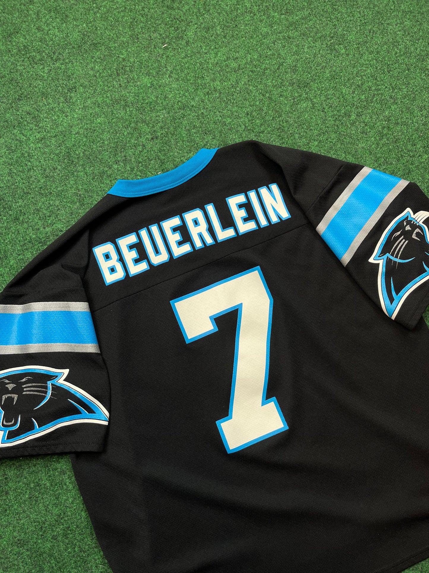 90’s Carolina Panthers Steve Beuerlein Vintage NFL Jersey (Large)