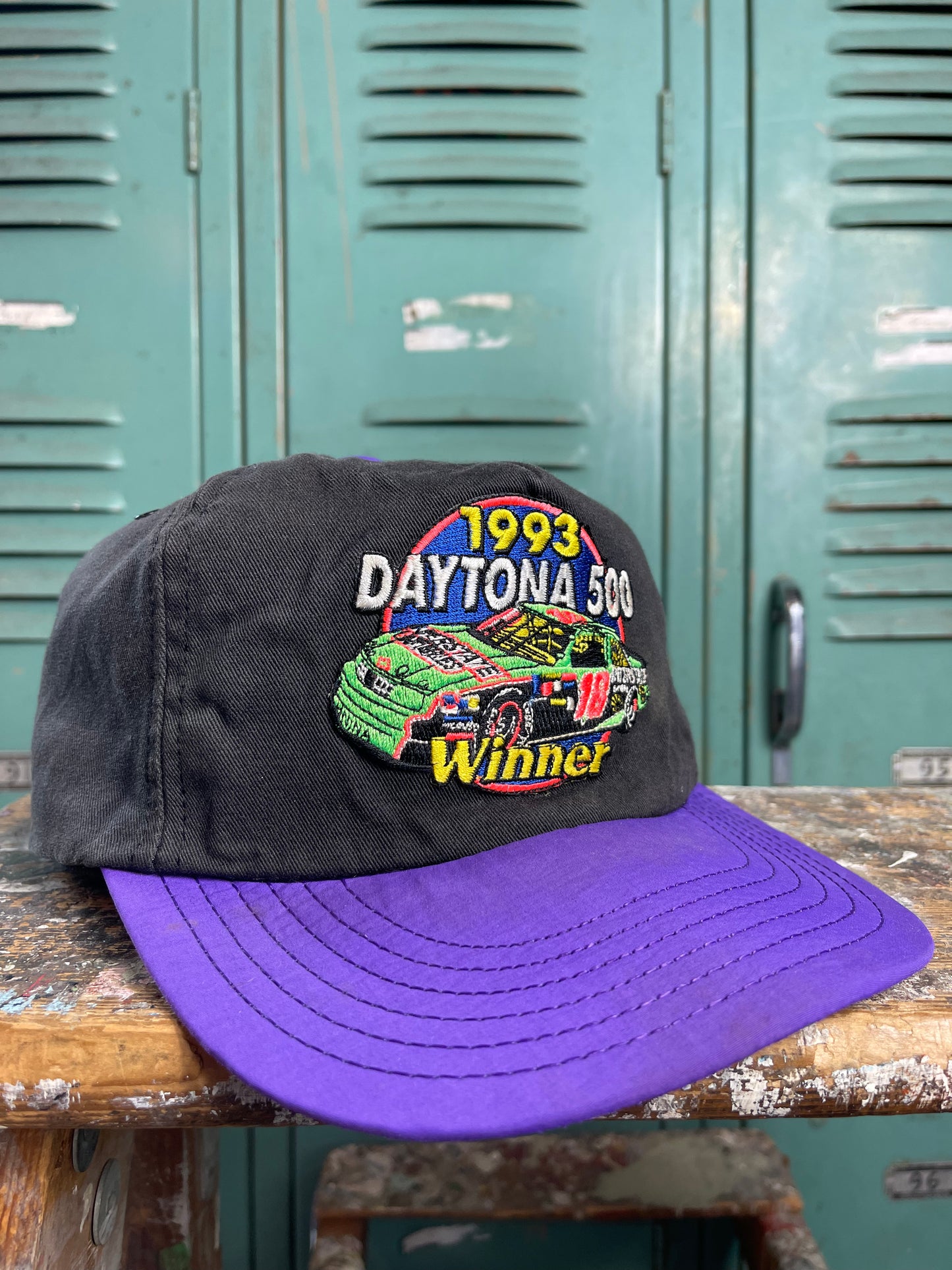 1993 Dale Jarrett Vintage Interstate Batteries Daytona 500 NASCAR Racing Snapback Hat (OSFA)