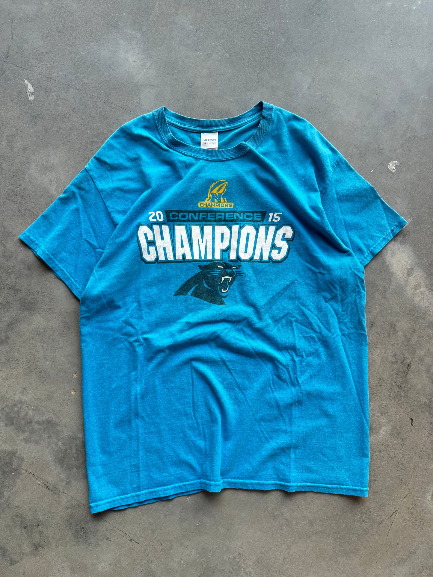 2015 Carolina Panthers NFC Champions Super Bowl 50 NFL Tee (Large)