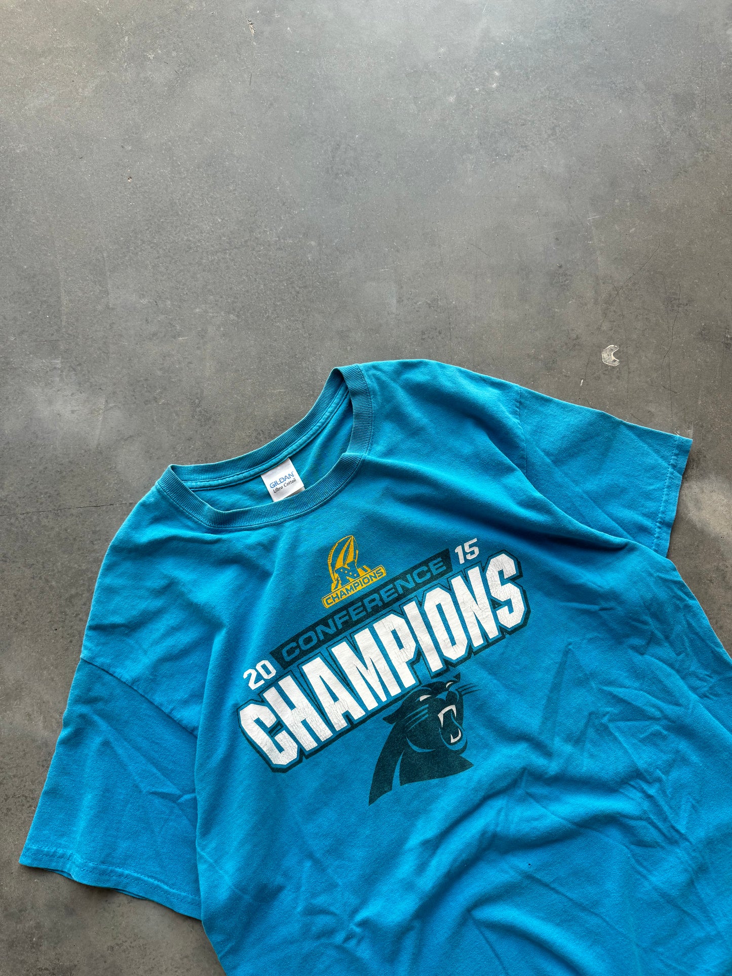 2015 Carolina Panthers NFC Champions Super Bowl 50 NFL Tee (Large)