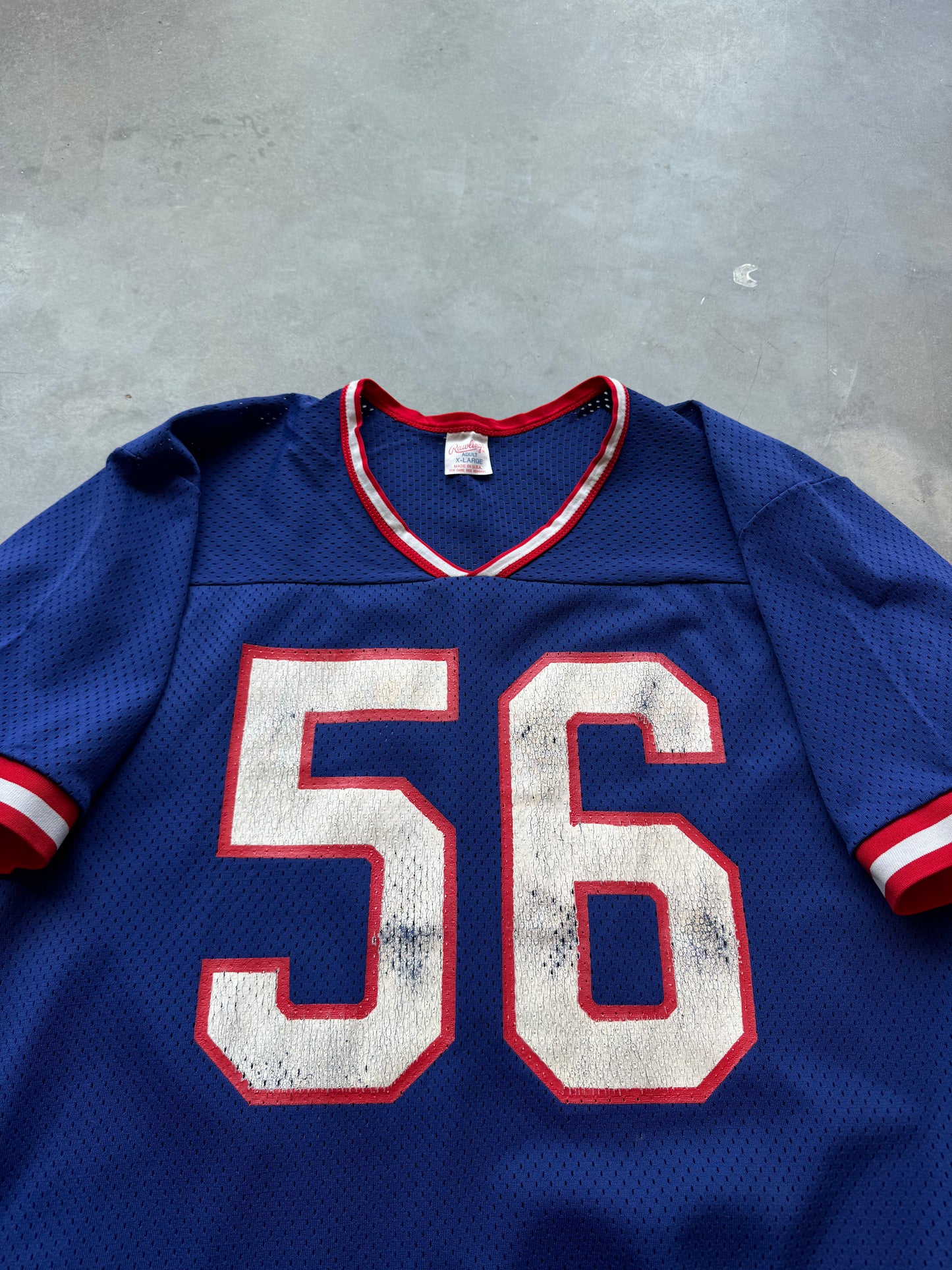 80’s New York Giants Lawrence Taylor Vintage Blue Rawlings Mesh NFL Jersey (Large)