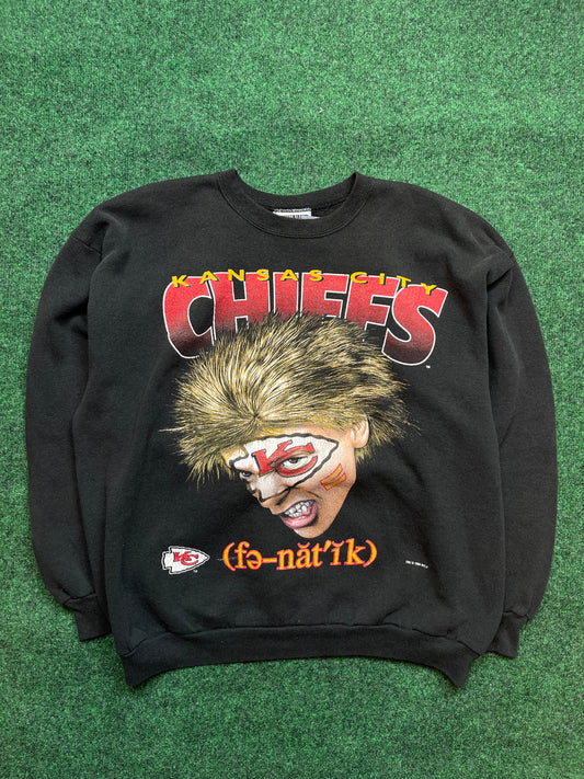 1994 Kansas City Chiefs Vintage Fanatic NFL Salem Sportswear Crewneck (Large)