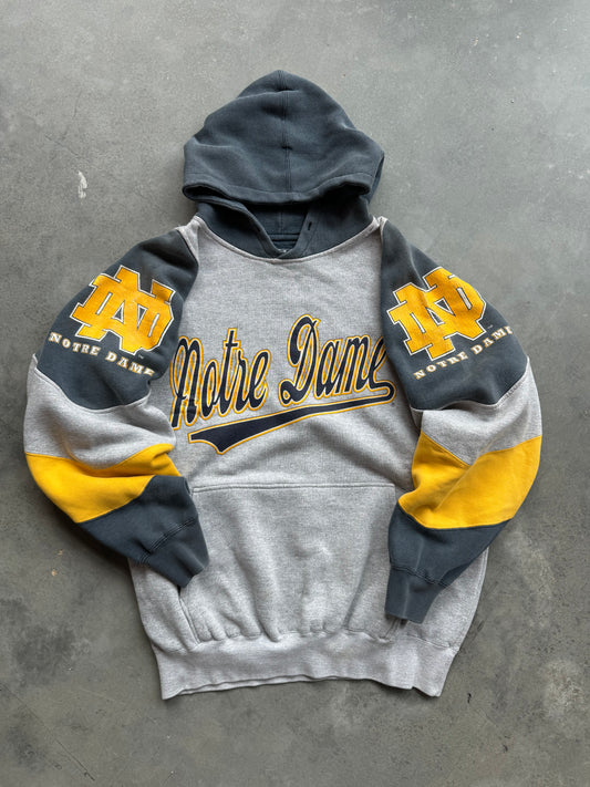 90’s Notre Dame Fighting Irish Vintage Galt Sand Ultra Heavyweight Script College Hoodie (Large)