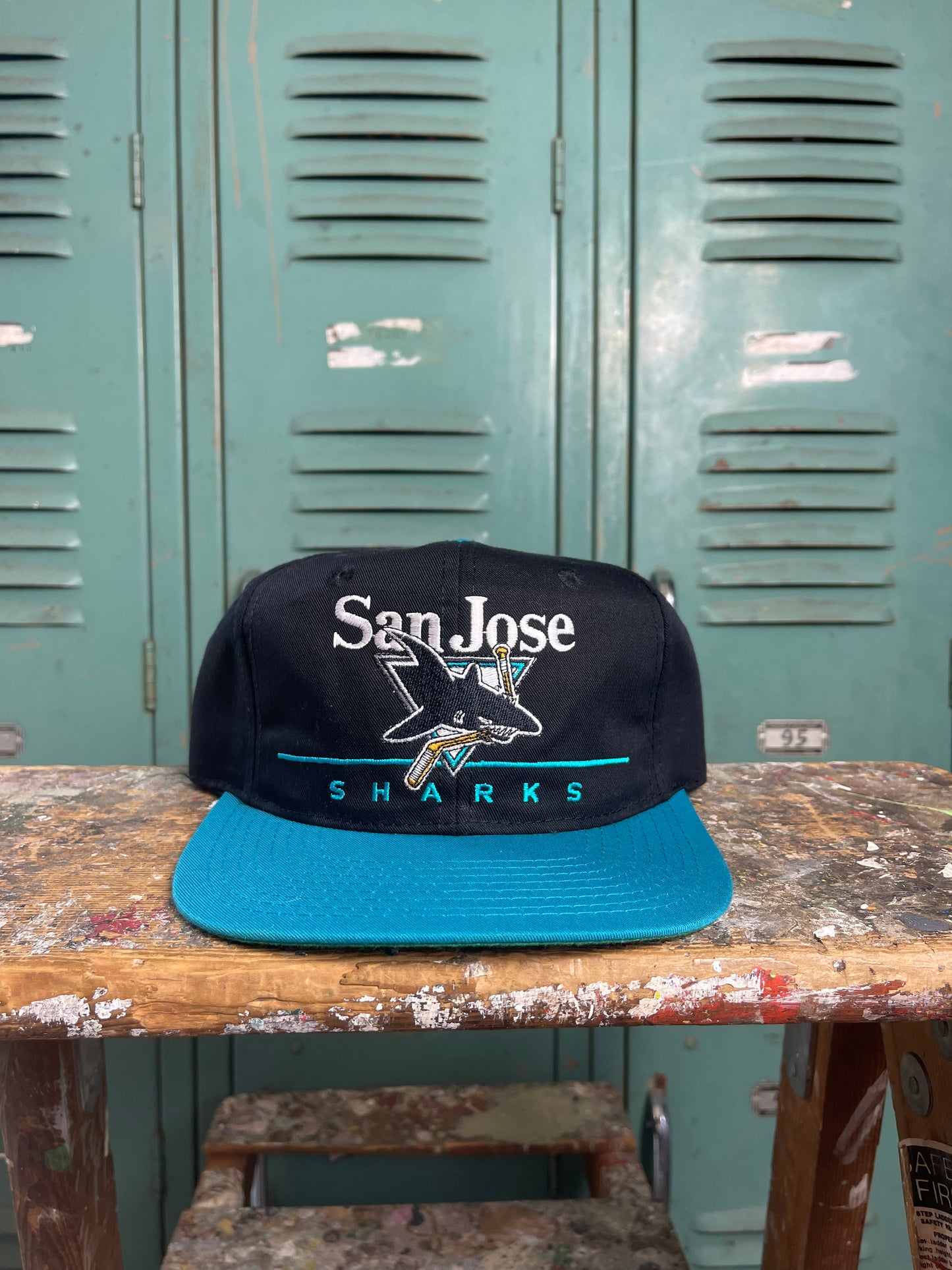 90’s San Jose Sharks Vintage NHL Hockey Snapback Hat - Deadstock (OSFA)