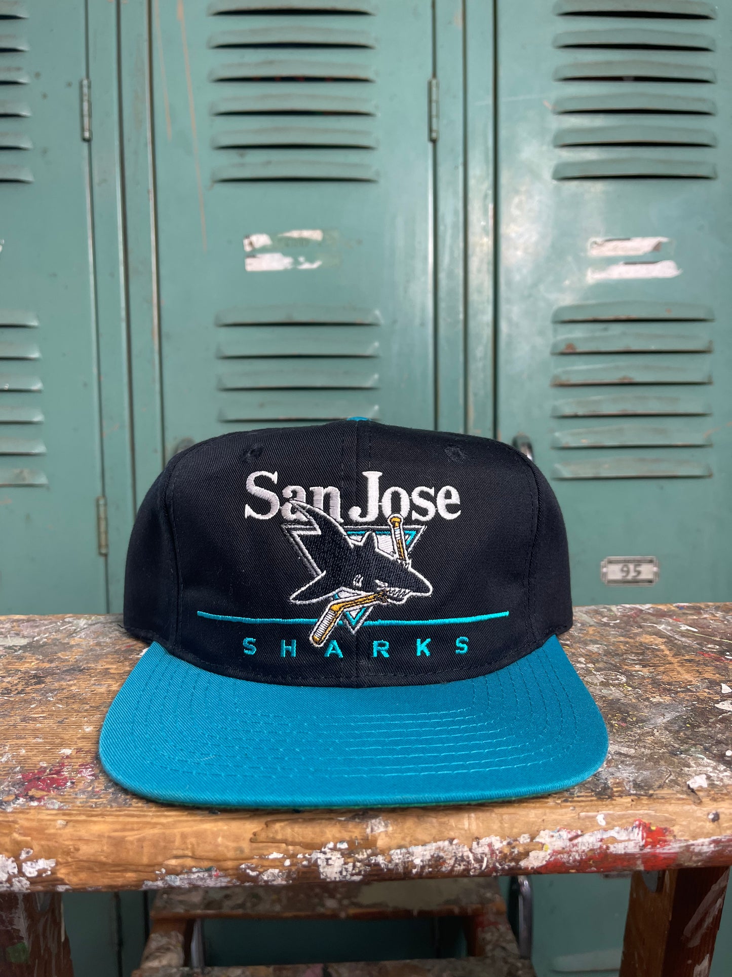 90’s San Jose Sharks Vintage NHL Hockey Snapback Hat - Deadstock (OSFA)