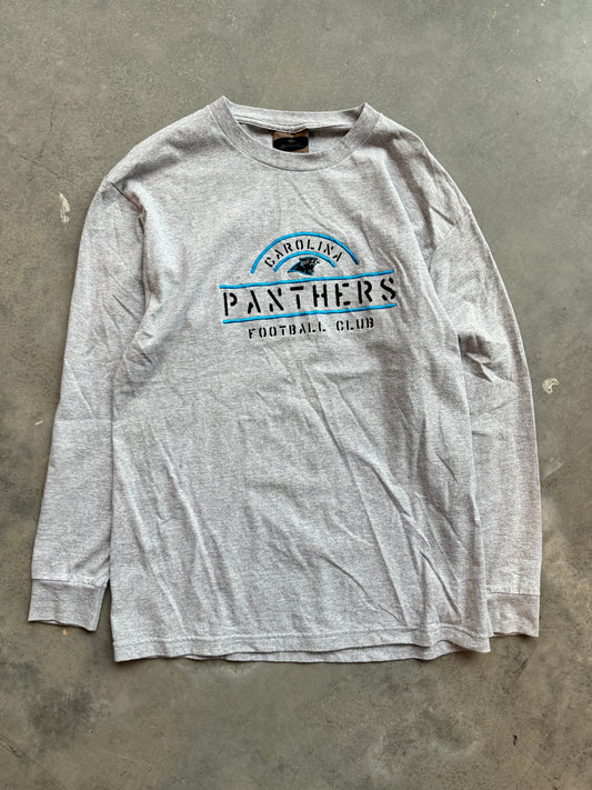 90’s Carolina Panthers Football Club Vintage Embroidered NFL Longsleeve Tee (Large)