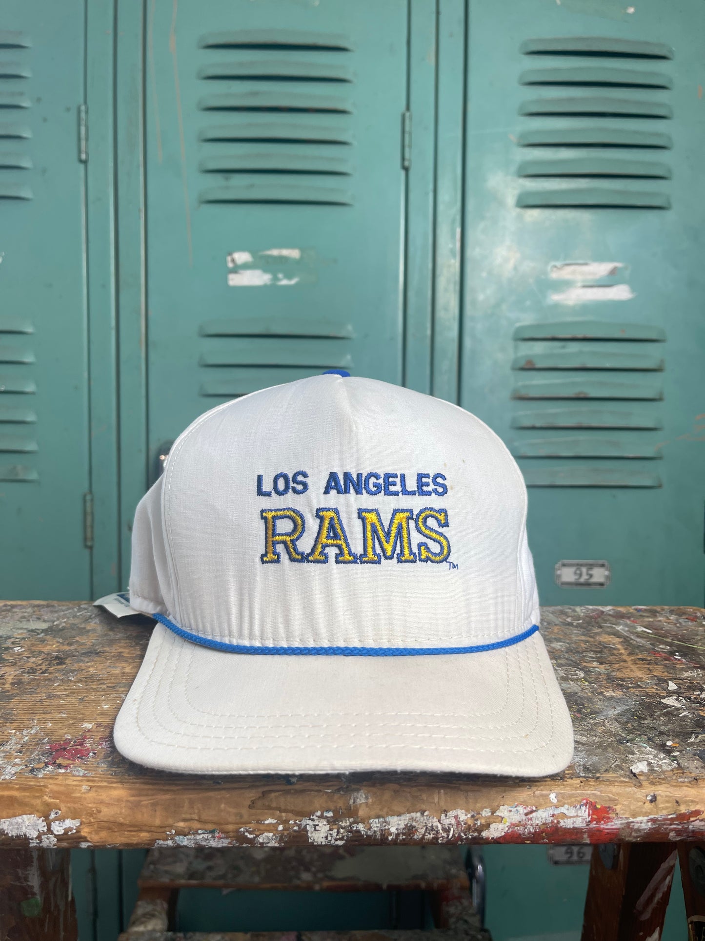 80’s Los Angeles Rams Vintage Rope Trucker NFL Snapback Hat - Deadstock (OSFA)