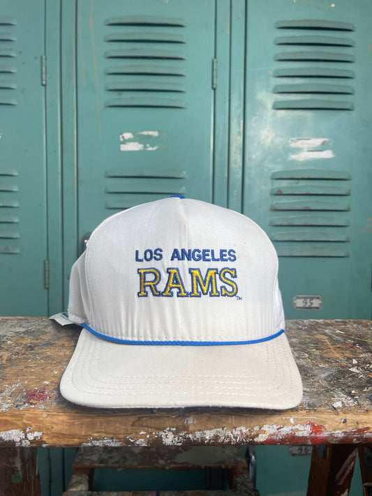 80’s Los Angeles Rams Vintage Rope Trucker NFL Snapback Hat - Deadstock (OSFA)