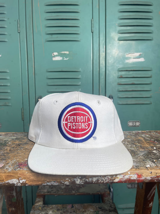 90’s Detroit Pistons Vintage NBA Plain Logo Snapback Hat - Deadstock (OSFA)