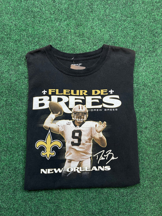 00’s New Orleans Saints Drew Brees Vintage NFL Tee (XL)