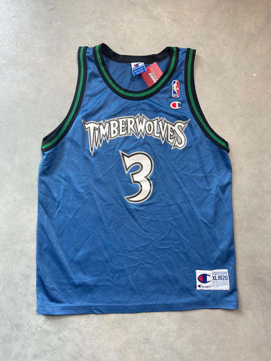 1997 Minnesota Timberwolves Stephon Marbury Vintage NBA Champion Jersey (Youth XL)