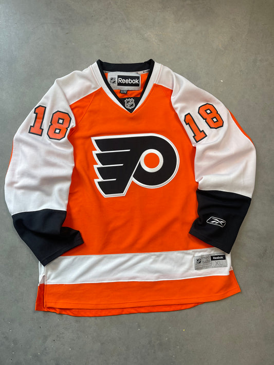 00’s Philadelphia Flyers Mike Richards Vintage Reebok NHL Hockey Jersey (XL)