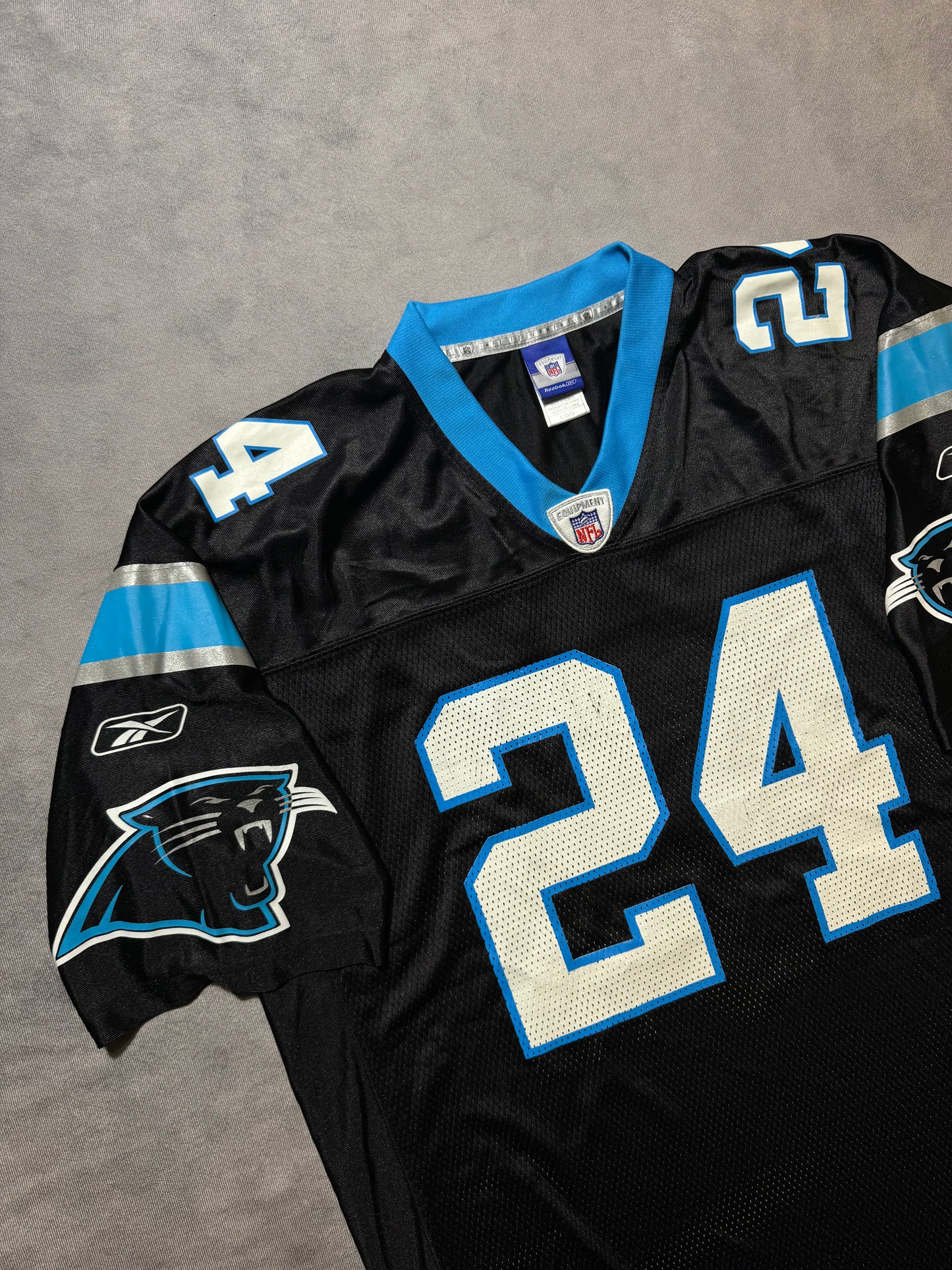 00’s Carolina Panthers Ricky Manning Vintage Black Reebok NFL Jersey (Large)