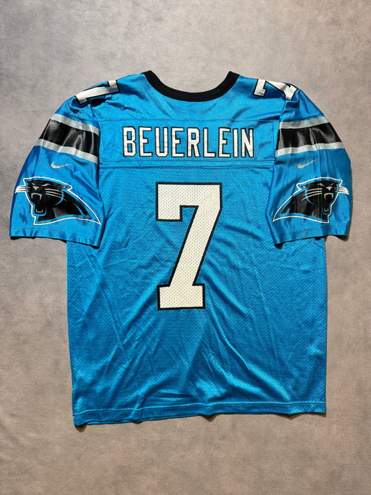 2002 Carolina Panthers Steve Beuerlein Vintage First Gen Alternate Blue Nike NFL Jersey (XL)