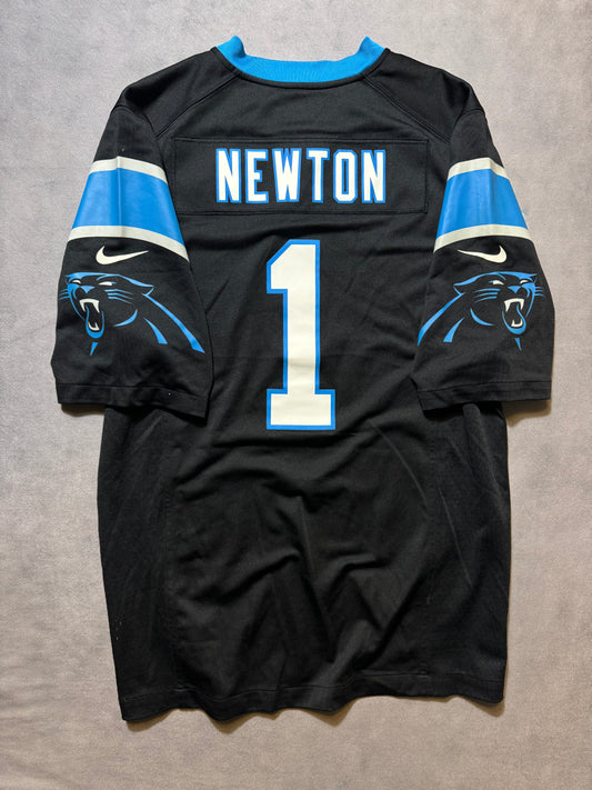 2012 Carolina Panthers Cam Newton Black Nike NFL Jersey (Large)