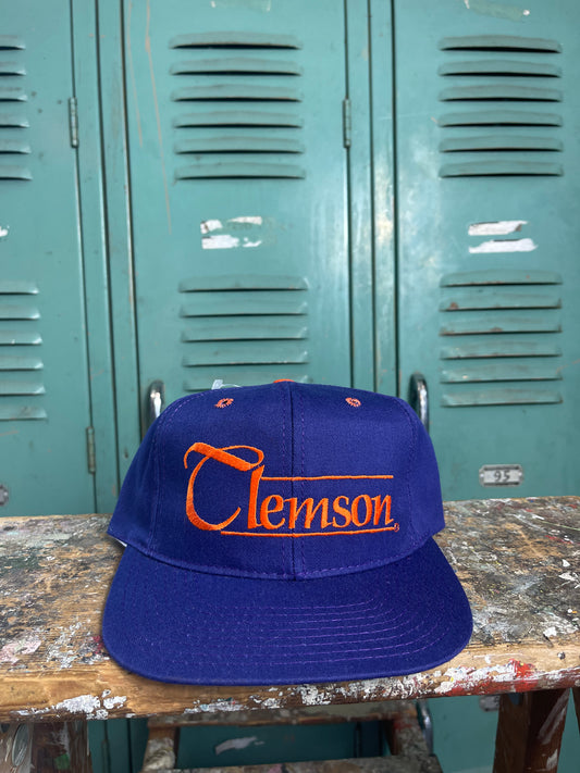 90’s Clemson Tigers Vintage College Snapback Hat - Deadstock (OSFA)