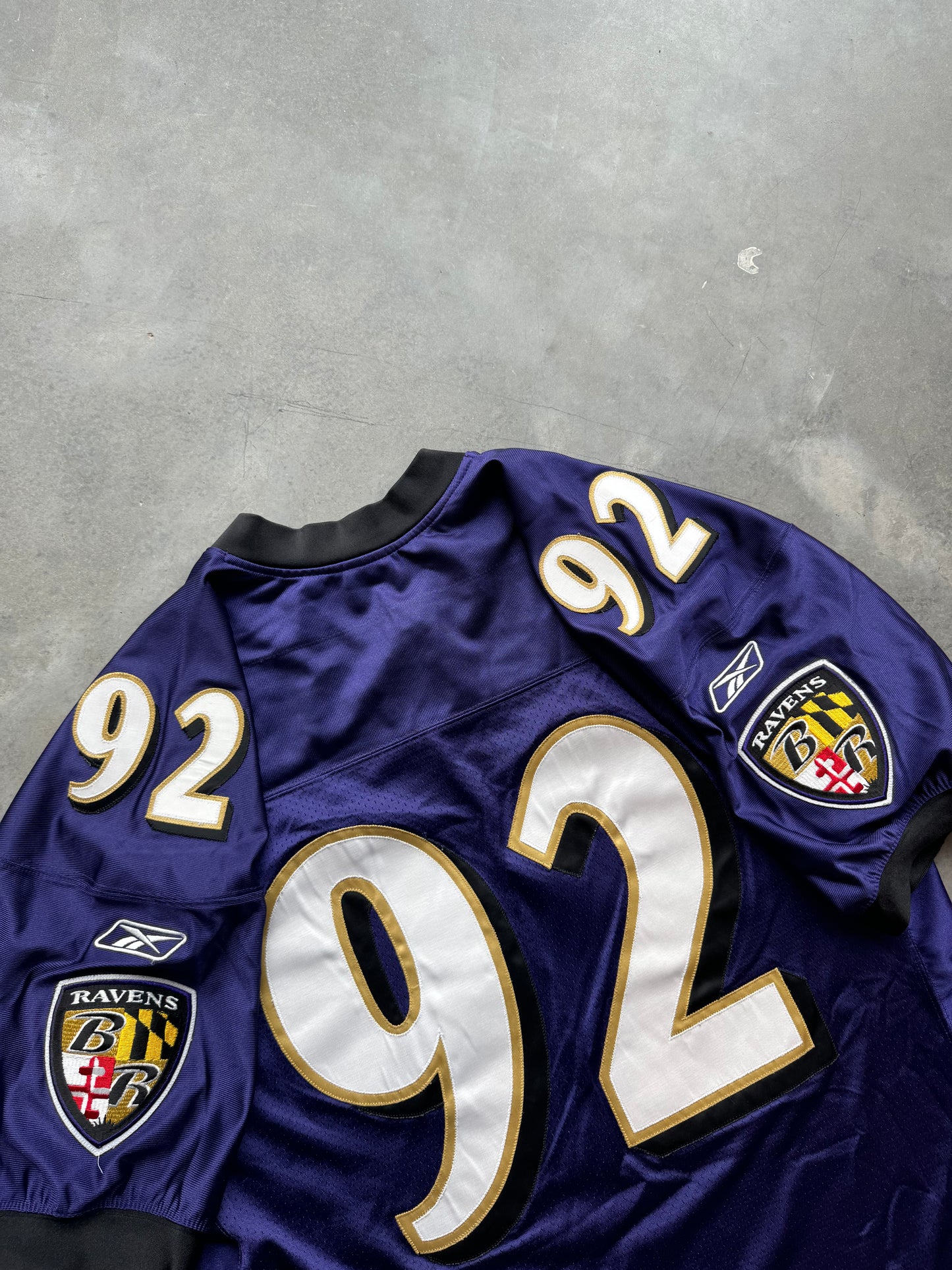 00’s Baltimore Ravens Ma'ake Kemoeatu Vintage Reebok Stitched Purple NFL Authentic Jersey (50/XL)