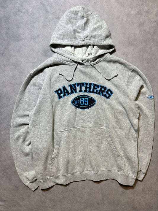 00’s Carolina Panthers Steve Smith Vintage Electric Blue Reebok Embroidered NFL Hoodie (Large)